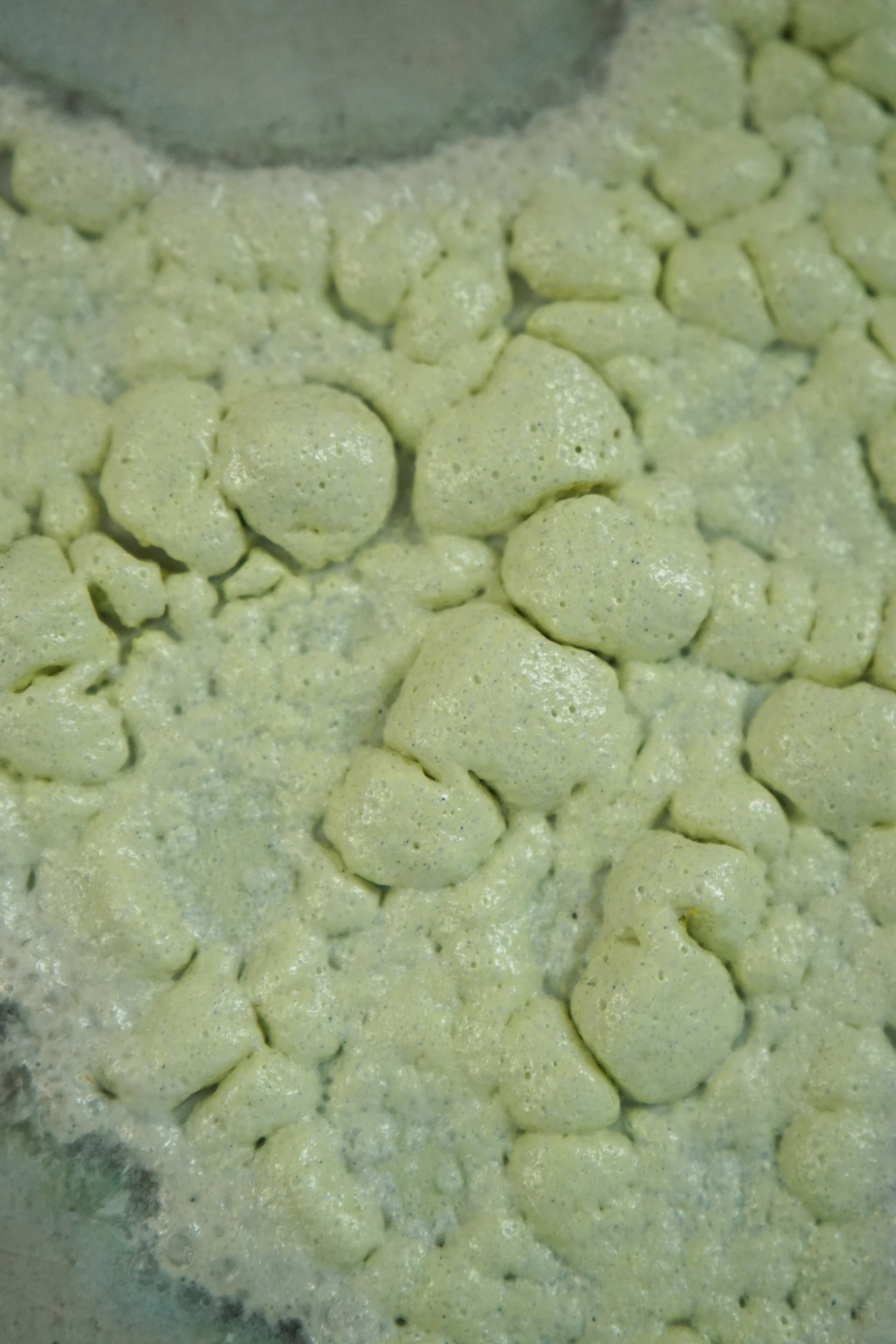 YellowSeas (2025), ceramic wall sculpture by Sjors Driessen combining glazed ceramic elements with American oak in a 93 × 93 cm composition.